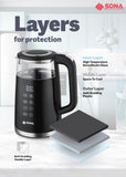 SONA 1.7L Digital Double Layer Glass Kettle SGK 5046