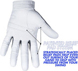 Bionic Mens Performance Grip Pro Premium Leather Golf Glove Mens Left White Large