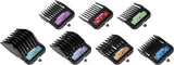 Andis 33655 Premium Clip Animal Comb Set – Built with Plastic, Includes 7 Color Coded Combs of Different Sizes, Metal Clip to Attach Comb - Fits Ultra Edge & Ceramic Edge Blades, Multicolor