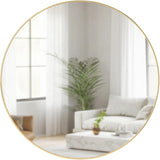 Umbra Hubba Round Circle Mirror, Brass Finish, 34-Inch, 1012715-104
