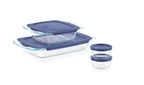 Pyrex Easy Grab 8-Piece Glass Bakeware and Food Storage Set