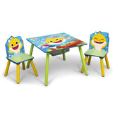 Baby Shark Kids Table and Chair Set with Storage (2 Chairs Included) - Ideal for Arts & Crafts, Snack Time, Homeschooling, Homework & More by Delta...