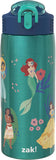Zak Designs Disney Princess Water Bottle for Travel and At Home, 19 oz Vacuum Insulated Stainless Steel with Locking Spout Cover, Built-In Carrying Loop, Leak-Proof Design (Disney Princess)