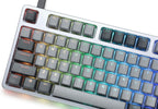 DROP CTRL High-Profile Mechanical Keyboard — Tenkeyless TKL (87 Key) Gaming Keyboard, Hot-Swap Switches, Programmable, Backlit RGB LED, USB-C, Doubleshot PBT, Aluminum (Gray, Halo Clear)