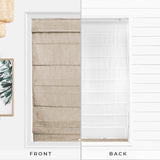 CHICOLOGY RMBF2764 Cordless Roman Shades CrossHatched Modern Fabric Cascade Window Blind Treatment 27inW X 64inH Belgian Flax