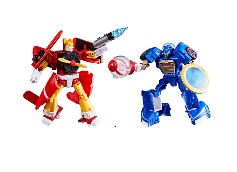 Transformers Collaborative Sonic the Hedgehog x Transformers Toys, Wingtail and Blue Booster Converting Action Figures, 8+