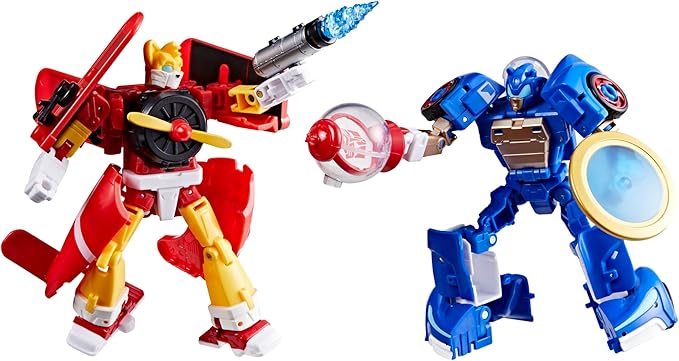 Transformers Collaborative Sonic the Hedgehog x Transformers Toys, Wingtail and Blue Booster Converting Action Figures, 8+