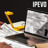 Ipevo DO-CAM Creator's Edition Portable & Compact Ultra HD 8MP USB Camera for Professional Visual Presentation Communication - Webcam Conference Call, Distance Learning, Utility Yellow, 5-897-E-01-00