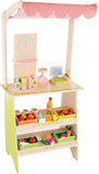 Hey Play Kids Fresh Market Selling Stand Wooden Grocery Store Playset