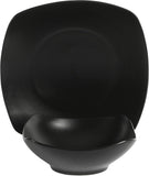 Gibson Home Zen Buffet Matte Porcelain Plates and Bowls Dinnerware Set - Black, Service for 4 (8pcs) (136823.08R)