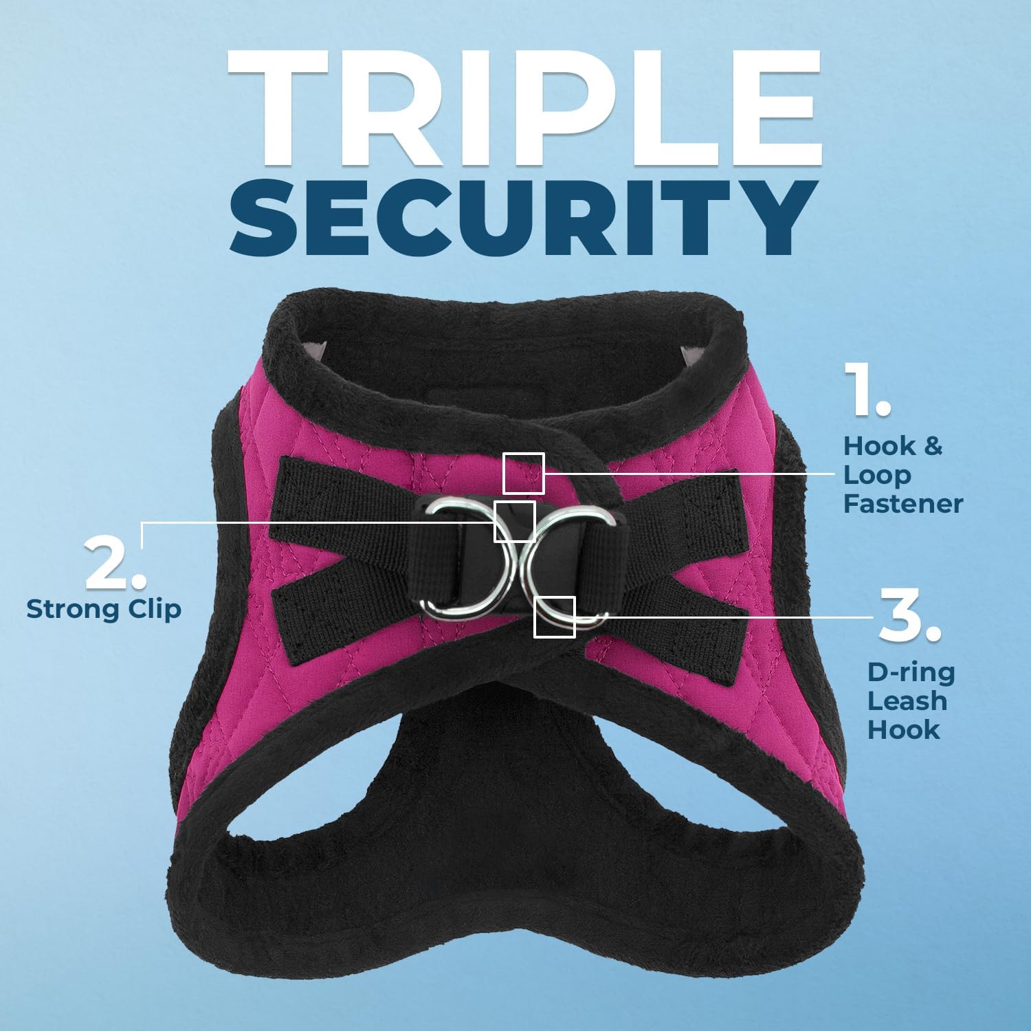 Voyager StepIn Harness For Pets With Plush Fleece Lining Small Fuchsia Secondary image