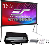 Elite Screens Yard Master 2, 90 inch Outdoor Projector Screen with Stand 16:9, 8K 4K Ultra HD 3D Fast Folding Portable Movie Theater Cinema 90" Indoor Foldable Easy Snap Projection Screen, OMS90H2 (Copy)