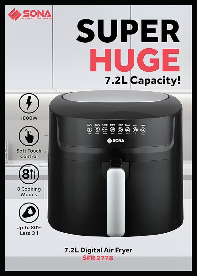SONA 7.2L Digital Air Fryer