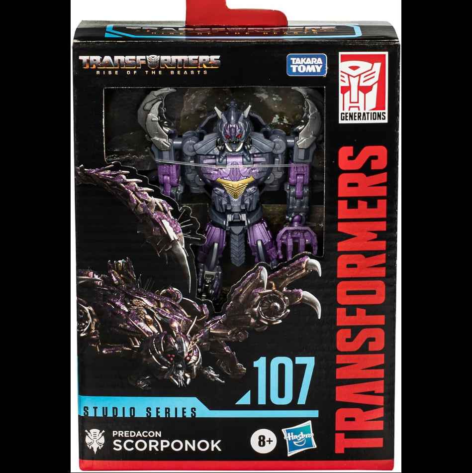 Transformers Toys Studio Series Deluxe Transformers Rise Of The Beasts 107 Predacon Scorponok 4.5inch Converting Action Figure