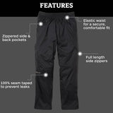 Marmot PreCip Men's Lightweight Waterproof Full Zip Pant, Jet Black