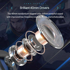 KUFUNG 3.5mm Gaming Headset ENC Noise Cancelling Mic LED Headphones Stereo Bass Surround For PC PS4 Xbox One Black Blue