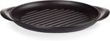 Le Creuset Round Cast Iron Grill Pan, 25cm, Black