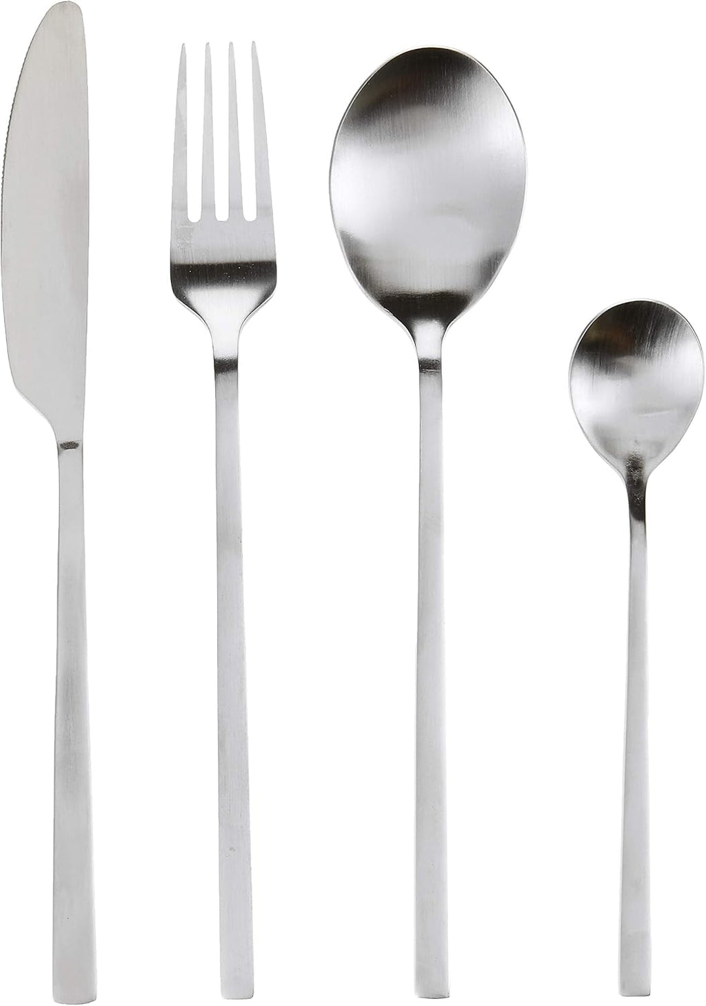 Table Matters  KN-6131- Cubic 16 Piece Stainless Steel Cutlery Set Matt Silver