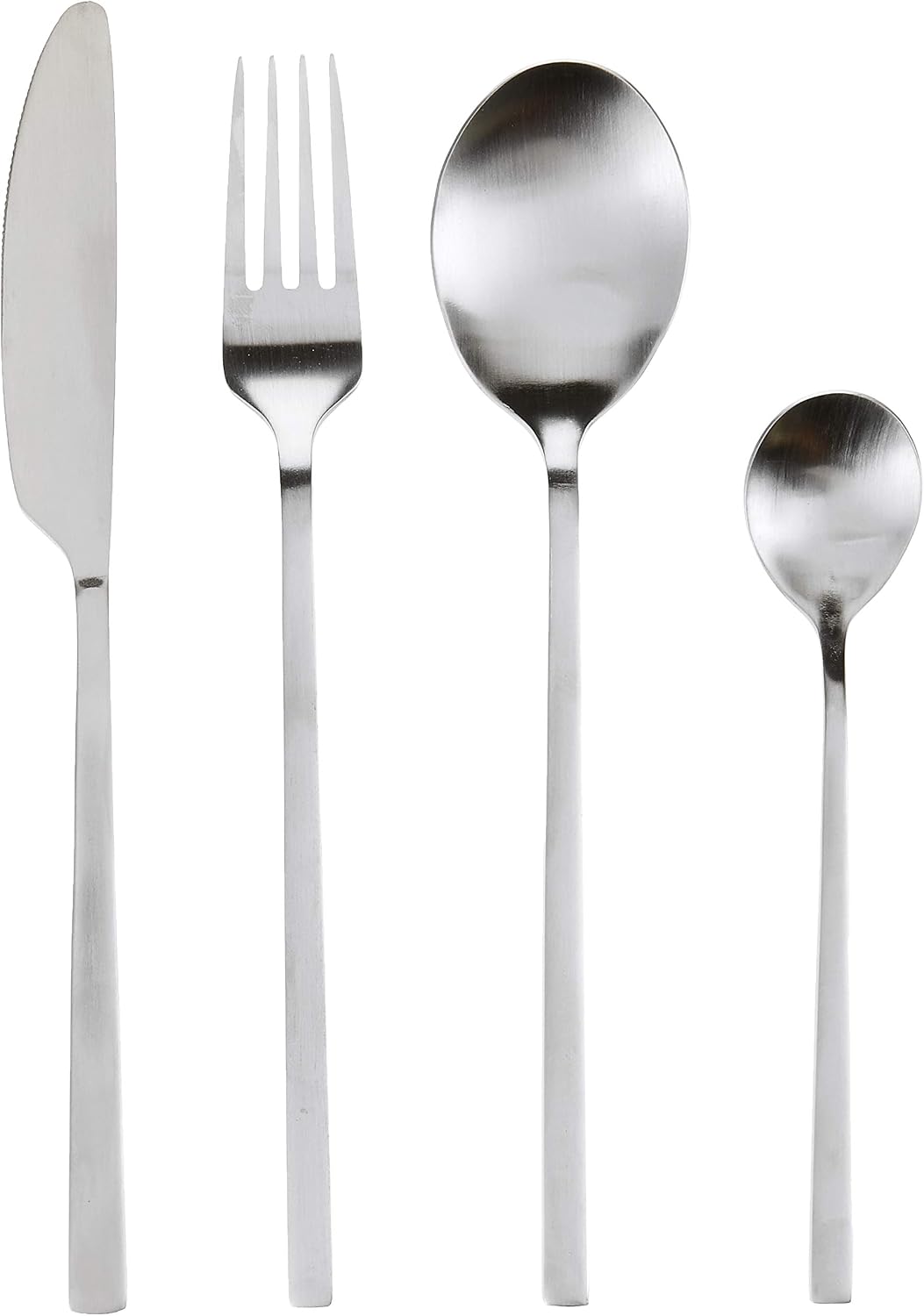 Table Matters  KN-6131- Cubic 16 Piece Stainless Steel Cutlery Set Matt Silver
