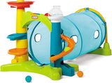 Little Tikes Learn & Play 2-in-1 Activity Tunnel with Ball Drop Game, Windows, Silly Sounds, Music, Accessories, Collapsible for Easy Storage- Gifts Kids, Toy Age 1 2 3 Year Olds, Multicolor