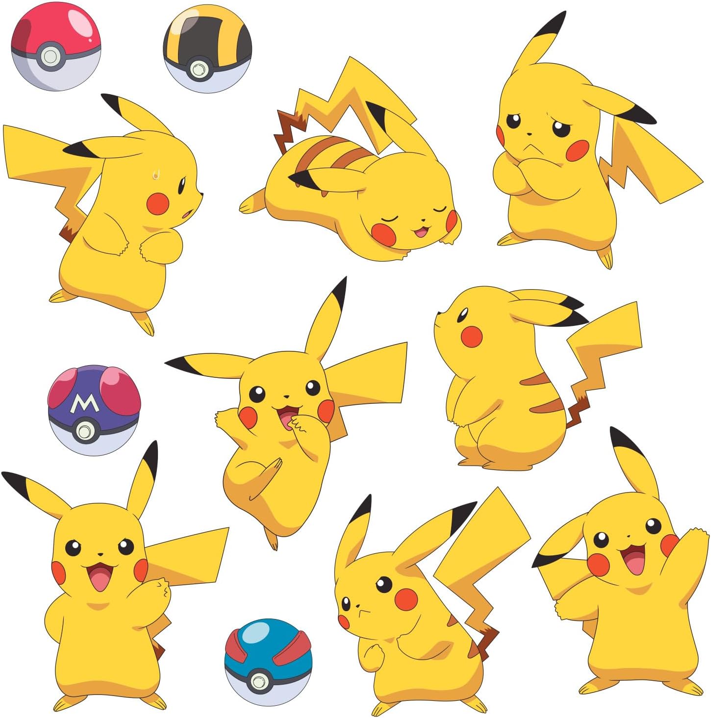RoomMates RMK3596SCS Pokemon Pikachu Peel and Stick Wall Decals Main image