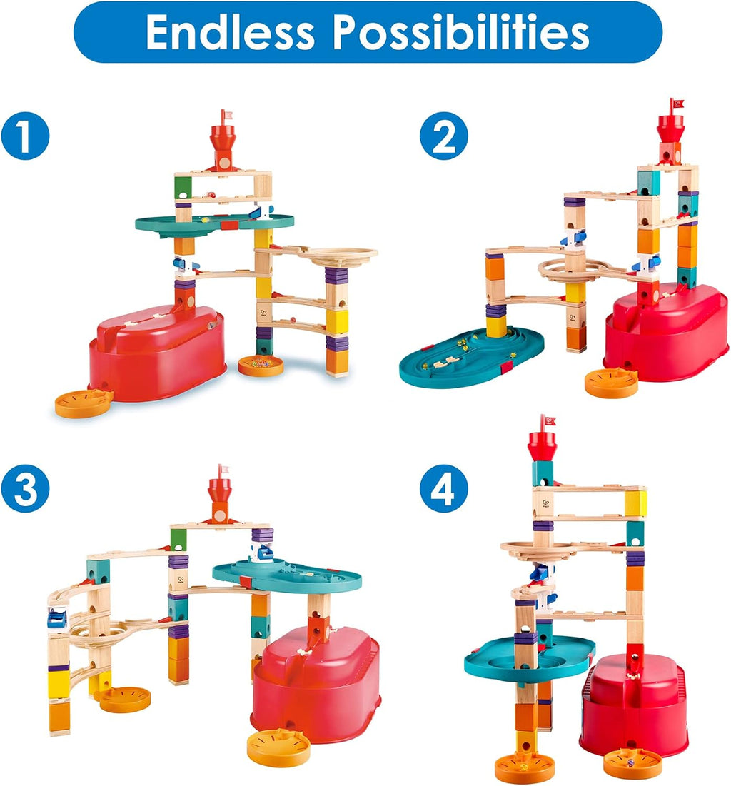HAPE E6027 Quadrilla Stack Track Bucket Set
