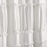 Lush Decor Nova Ruffle Window Curtain Panel Pair, 42"W x 84"L, White