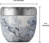 S'well Eats Stainless Steel Food Bowls, 21.5oz, Blue Granite, Triple-Layered Vacuum-Insulated Containers
