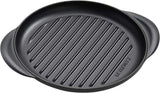 Le Creuset Round Cast Iron Grill Pan, 25cm, Black