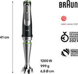 Braun MultiQuick 9 MQ9187XLI - Hand Blender with Food Processor, Chopper Masher and Whisk, Black