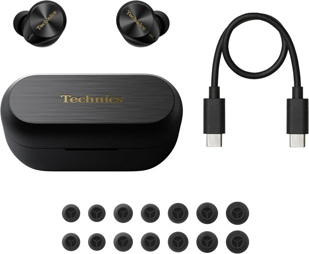 Technics EAHAZ80EK HiFi True Wireless Earbuds With Noise Cancelling Black