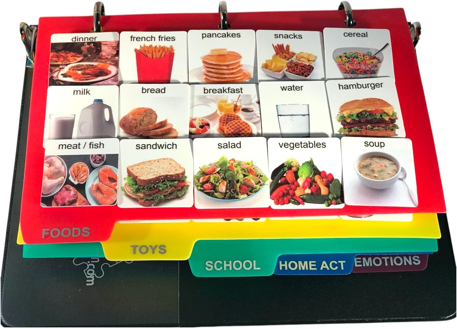 Visual Communication Photo Symbol Book, Autism Language Flash Cards, Vocabulary, Learning Speech Therapy Articulation ASD ADD ADHD & Apraxia Main image