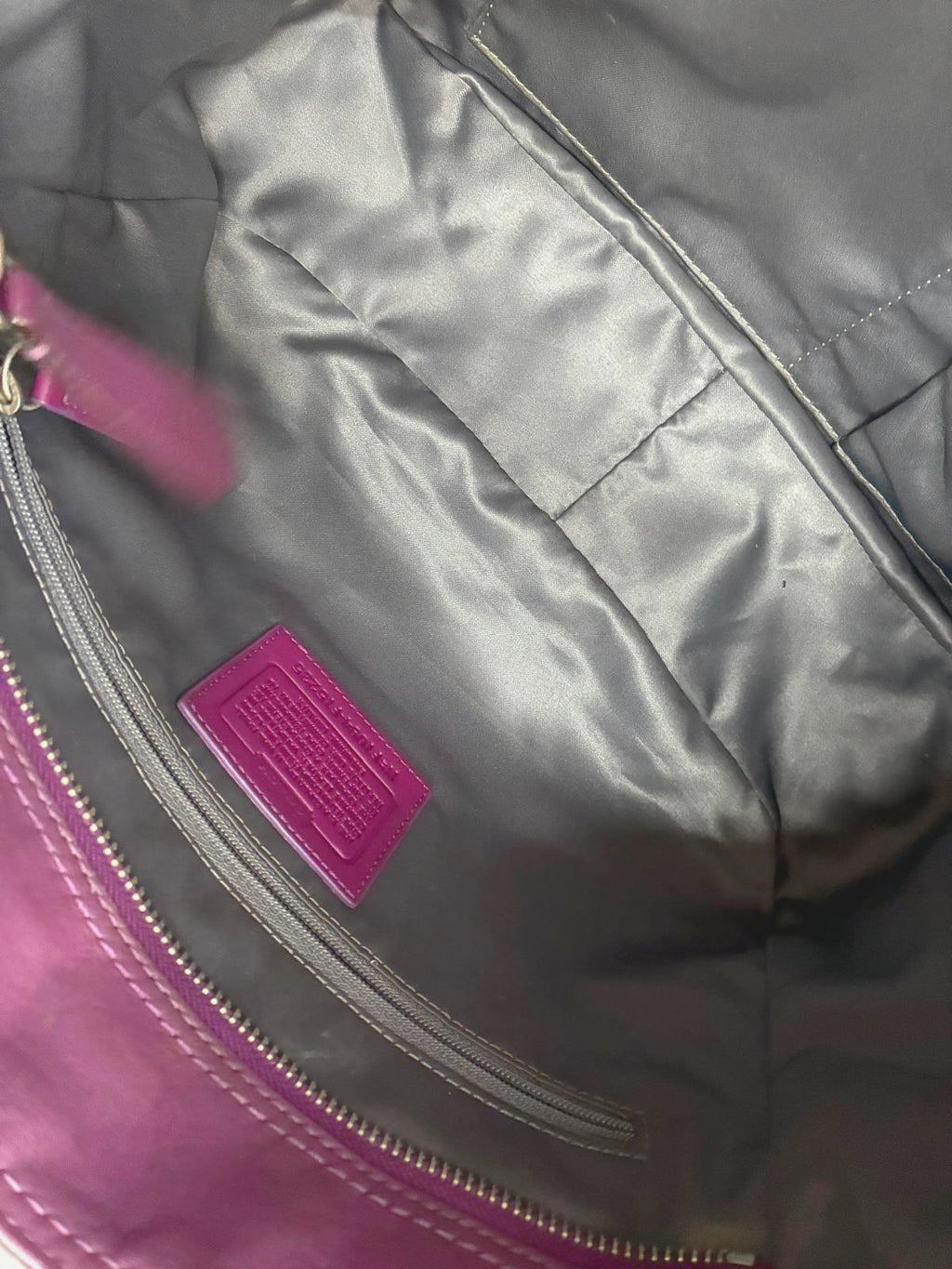 Coach F15235 Violet Purple Studded Leather Shoulder Bag