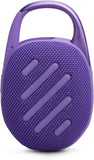 JBL Clip 5 - Ultra-Portable, Waterproof & Dustproof Bluetooth Speaker, Big Pro Sound with Punchy bass, Integrated Carabiner, Up to 12 Hours of Play, Made in Part with Recycled Materials Purple