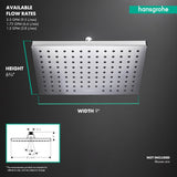 hansgrohe 26283671 Vernis Blend 9inch Rain Showerhead 1Spray Full In Matte Black 1.75 GPM