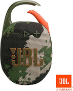 JBL Clip 5 - Ultra-Portable, Waterproof & Dustproof Bluetooth Speaker, Big Pro Sound with Punchy bass, Integrated Carabiner, Up to 12 Hours of Play, Made in Part with Recycled Materials SQUAD