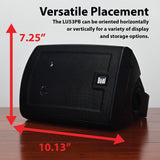 Dual Electronics LU53PB 5 ¼ inch 3-Way High Performance Indoor, Outdoor & Bookshelf Studio Monitor Speakers with Swivel Brackets & 125 Watts Peak Power