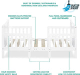 Dream On Me Hudson 3in1 Convertible Toddler Bed White