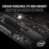 CORSAIR CMK32GX4M2E3200C16 Vengeance LPX 32GB 2X16GB DDR4 3200 C16 1.35V Computer Memory Black