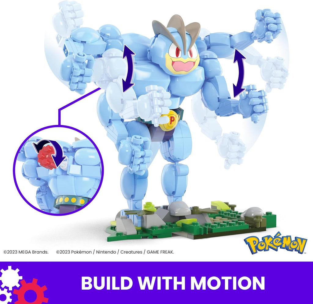 MEGA Pokemon Machamp Building Toy Kit With 1 Poseable Figure For Kids