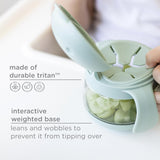 Ubbi Tweat No Spill Snack Container for Kids BPA Free Toddler Snack Container Sage & Blue