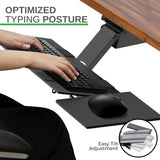 KEYBOARD TRAY KT2 641/ERGONOMICKT2 Ergonomic Under-Desk Adjustable Height & Angle Sit to Stand Up Keyboard Tray with negative tilt Best standing desk computer keyboard holder drawer