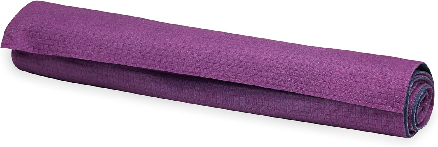 Gaiam NoSlip Yoga Mat Towel GrapeNavy