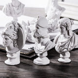 LAGOM HOUSE Greek Bust Statue and Sculptures Set of 10 PCS Greek Bust Statue Decor Roman Resin Mini Greek Mythology Figurine Greek God Statue Bust Small for Decor/Gifts/Drawing