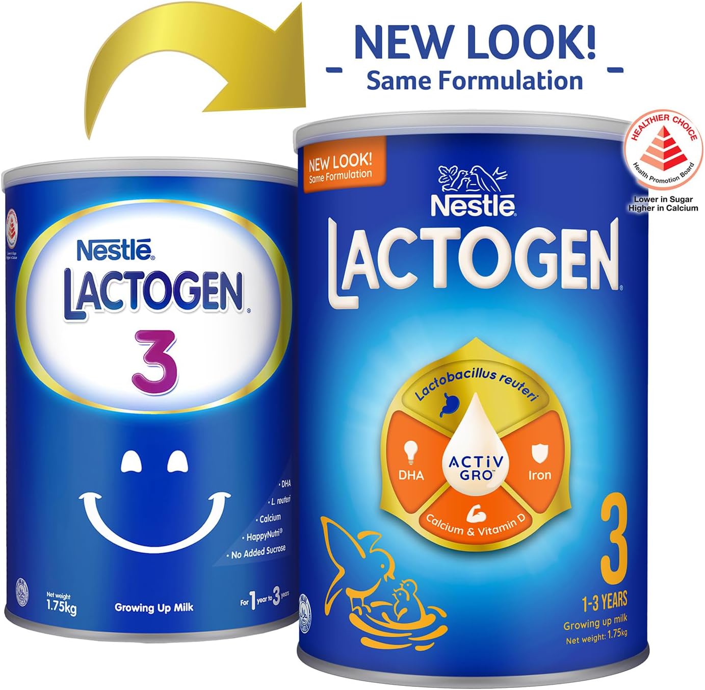 Nestle Lactogen Stage 3 Growing Up Milk Formula for 1to3 Years Kids 1.75kg Secondary image