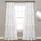 Lush Decor White Kemmy Window Curtain Sing Panel 52in W X 84in L