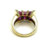 18KYG Rubies & Diamonds Ring