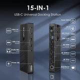 LAPTOP DOCKING STATION-15IN1/TRIP MONITOR WAVLINK 2261/