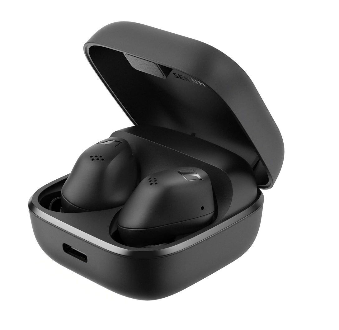 Sennheiser Accentum True Wireless Earbuds (Black) - Hybrid Noise Cancellation, Up to 28 hrs battery run, Ergonomic Design Main image