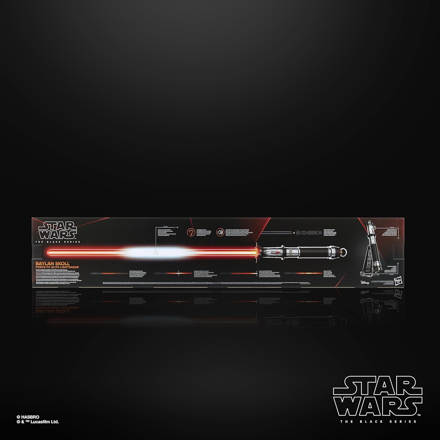 STAR WARS The Black Series Baylan Skoll Force FX Elite Electronic Lightsaber with Advanced LED and Sound Effects, Ages 14 and Up